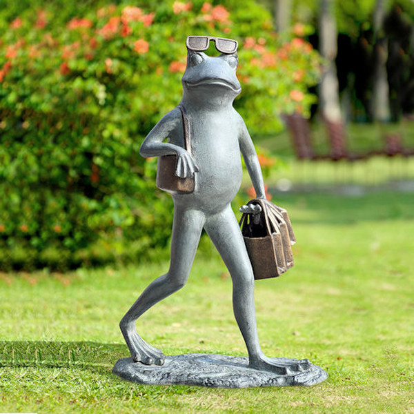 Suave Shopper Frogs Garden Sculpture bags purse sunglass whimical
